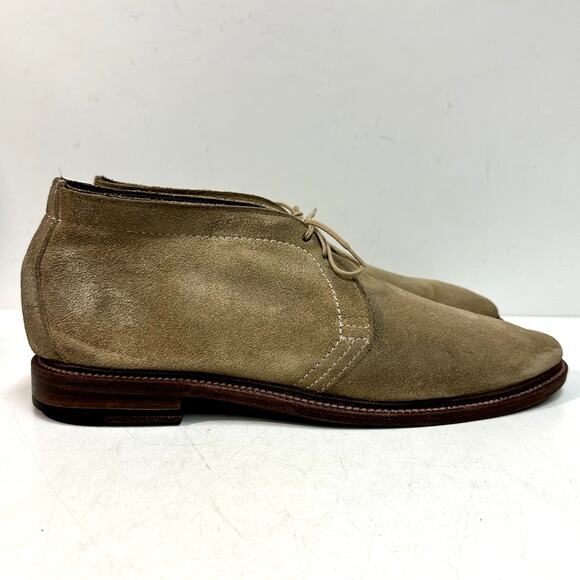EXCELLENT Alden Restoration 1494 Unlined Chukka Boot (Tan Suede) Made in USA 13 - Picture 3 of 11